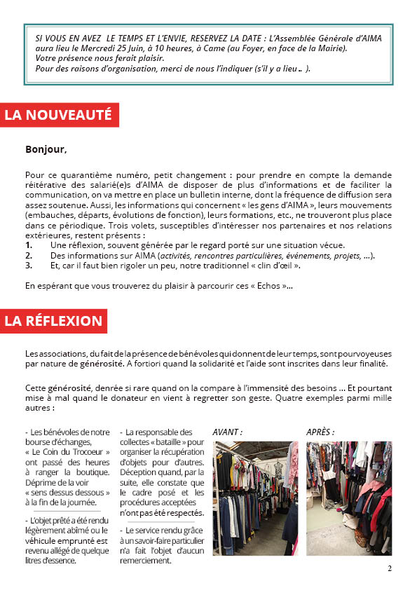 les echos d'aima 2025 mai2