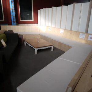 Banquette bois avec retour
