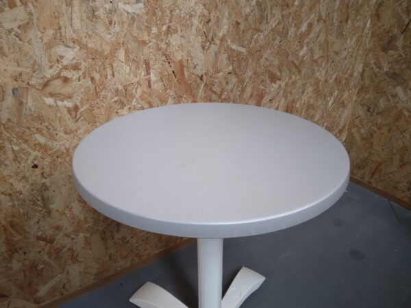 Plateau stratifié moulé pour table de terrasse - ronde - gris clair