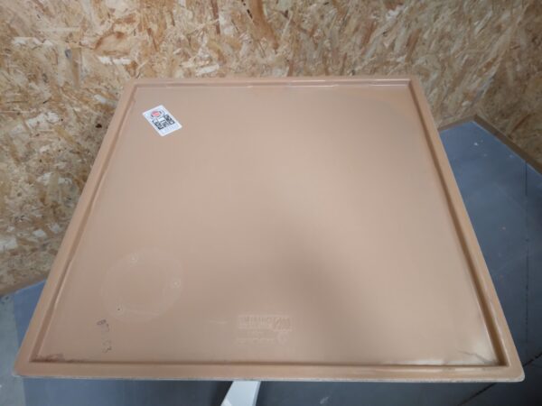 Plateau stratifié moulé pour table de terrasse - carré - jaune paille – Image 2