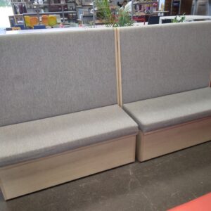 Banquette bois grise