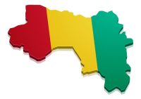 37602625-illustration-détaillée-d-une-carte-de-la-guinée-avec-le-drapeau-vecteur-eps10